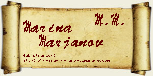 Marina Marjanov vizit kartica